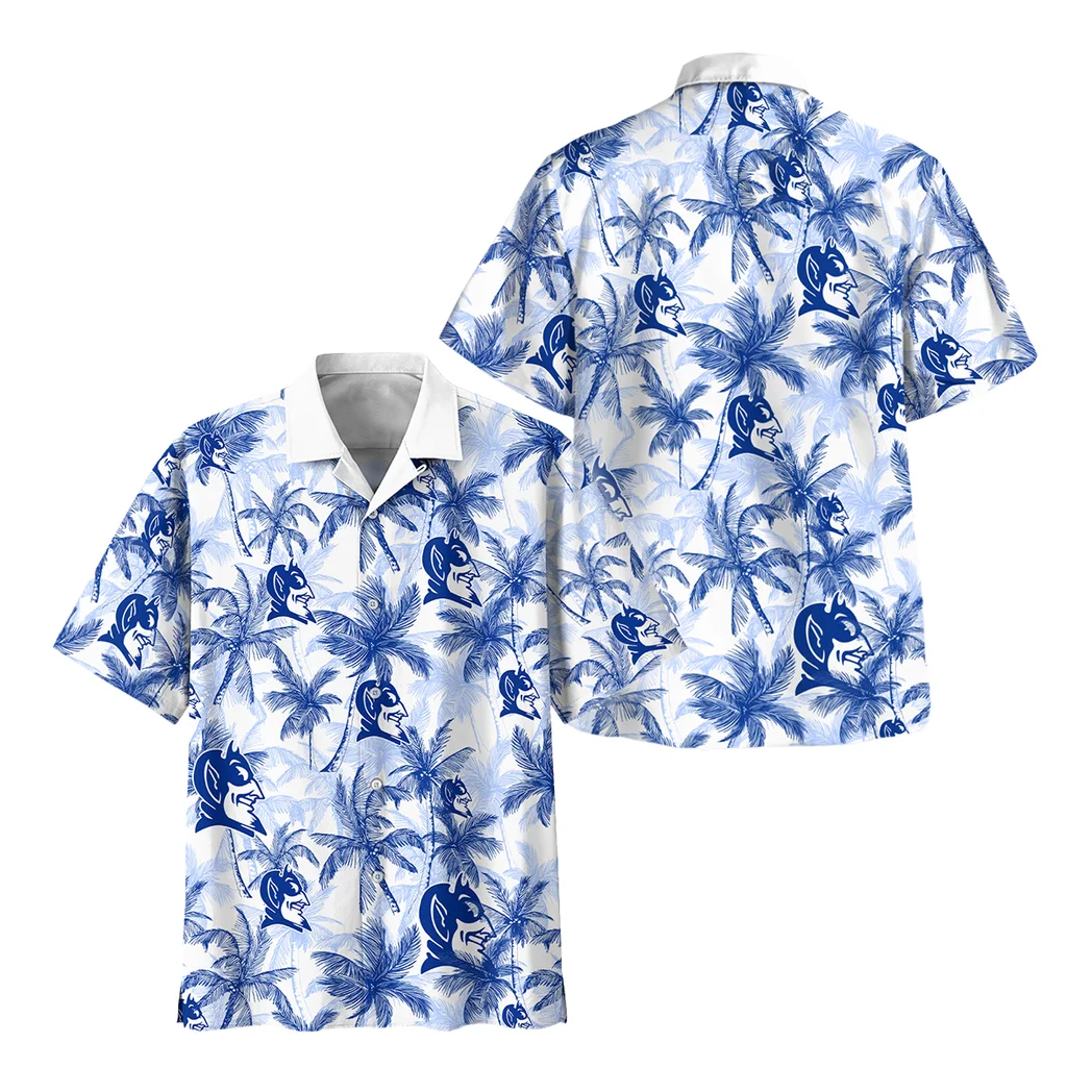 Duke Blue Devils Hawaiian Shirt Logo Print, Bold Spirit Button Shirt HVN1468DB