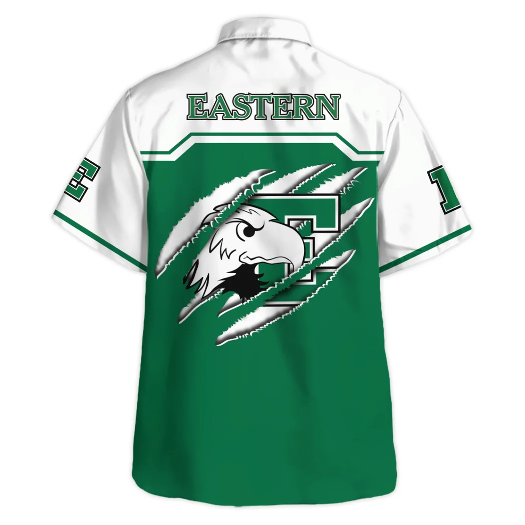 Eastern Michigan Eagles Hawaiian Shirt Logo Print, Loyal Fan Button Shirt HVN1469EM
