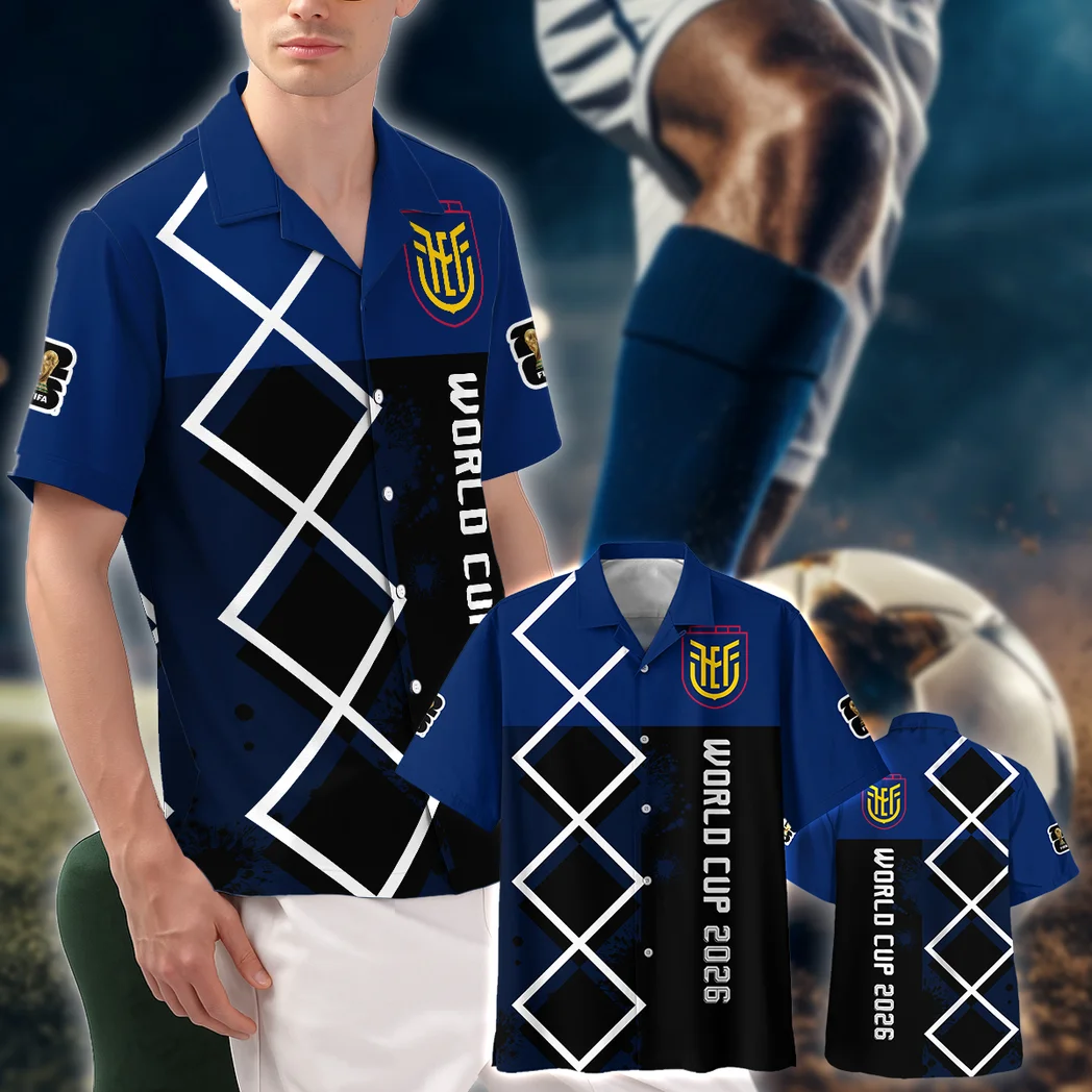 Ecuador Hawaiian Shirt FIFA World Cup 26 Limited Edition, Celebration Spirit Button Shirt HVN1589EC