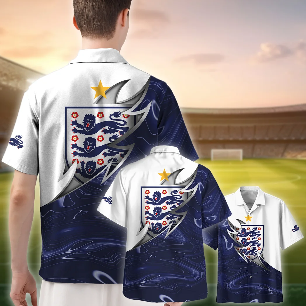 England FIFA World Cup 2026 Hawaiian Shirt, Everyday Fan Button Shirt HVN1549EN