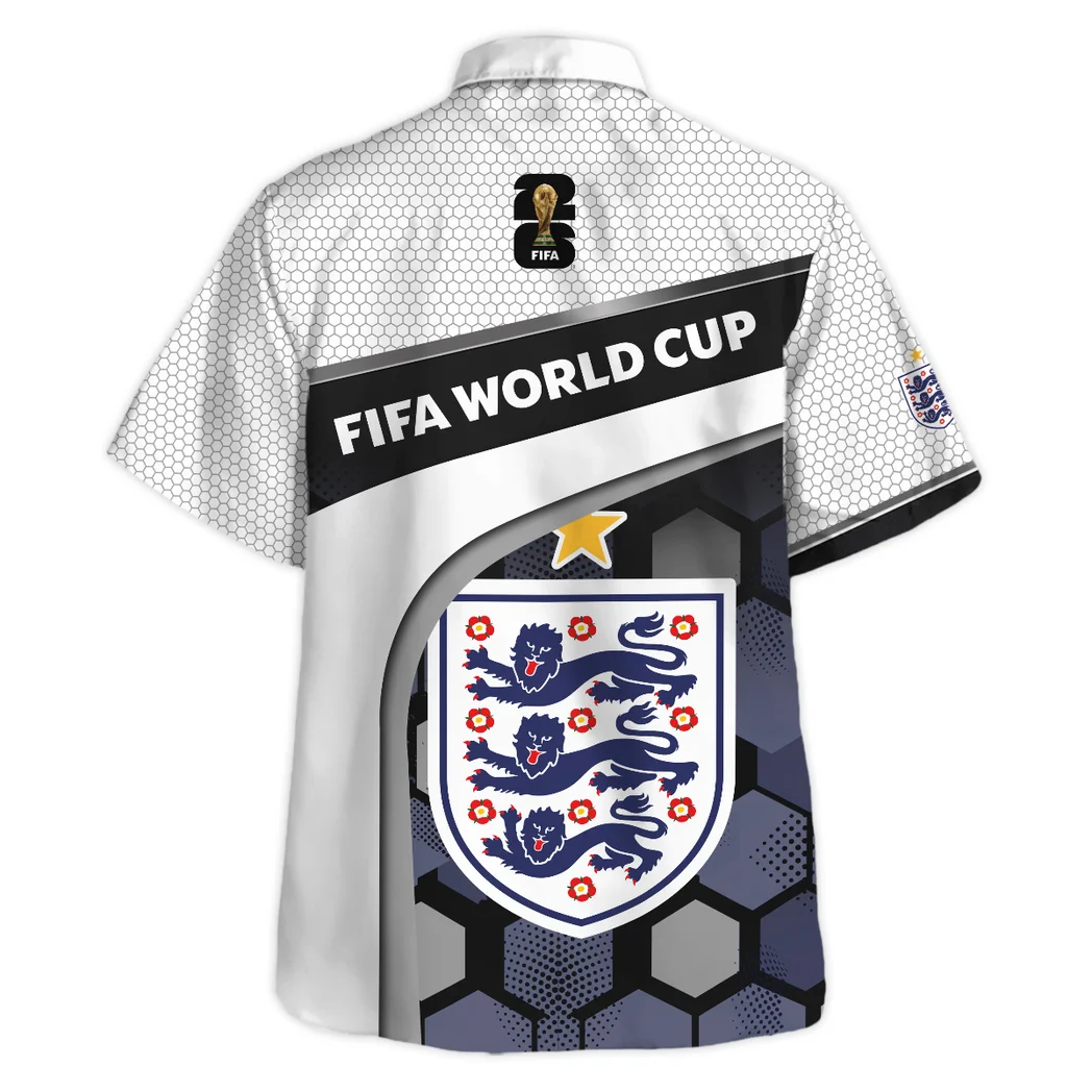 England FIFA World Cup 2026 Hawaiian Shirt, Match Day Button Shirt HVN1565EN