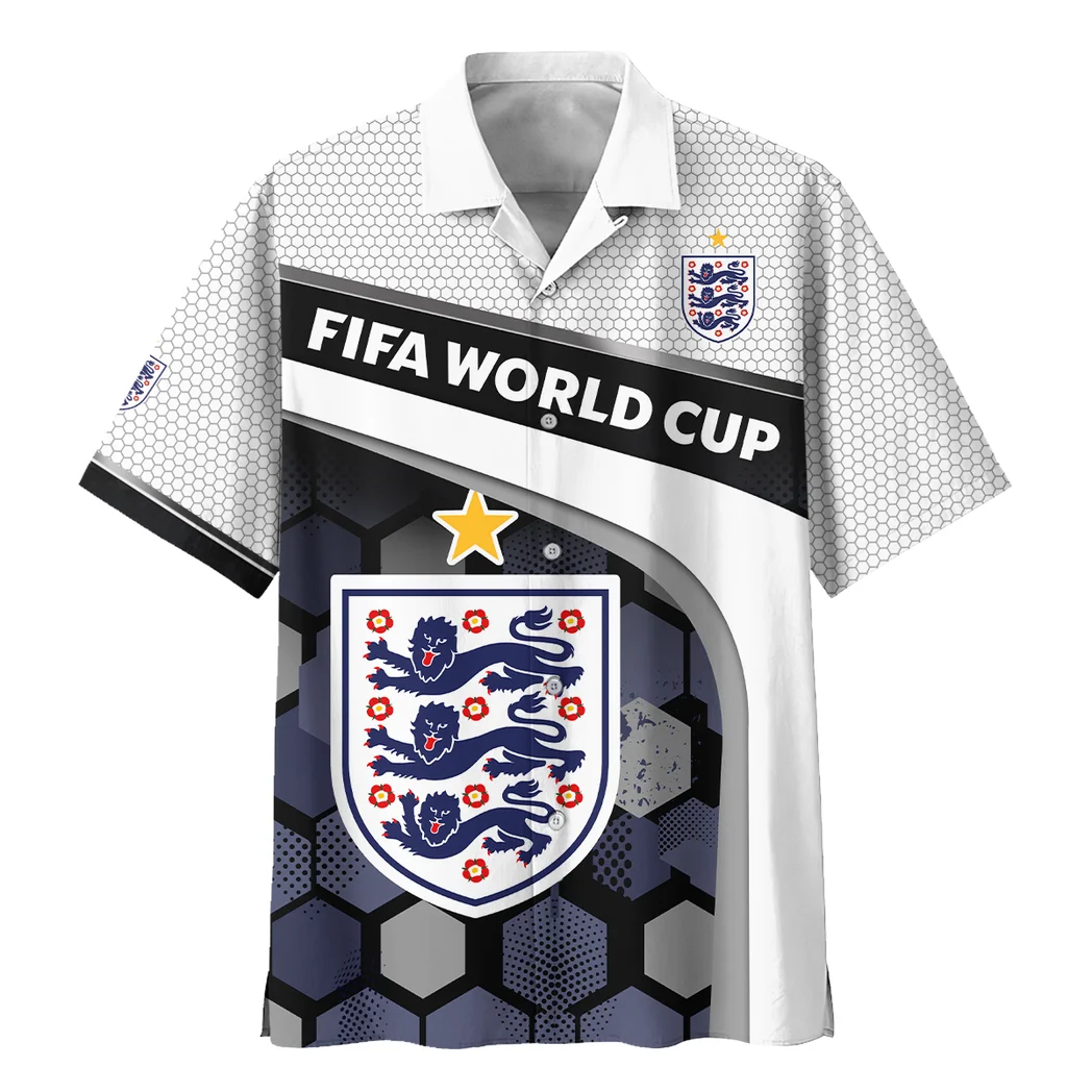 England FIFA World Cup 2026 Hawaiian Shirt, Match Day Button Shirt HVN1565EN