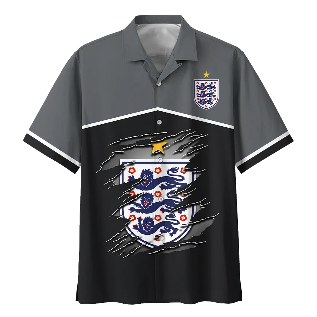 England FIFA World Cup 2026 Hawaiian Shirt, Stadium Energy Button Shirt HVN1563EN
