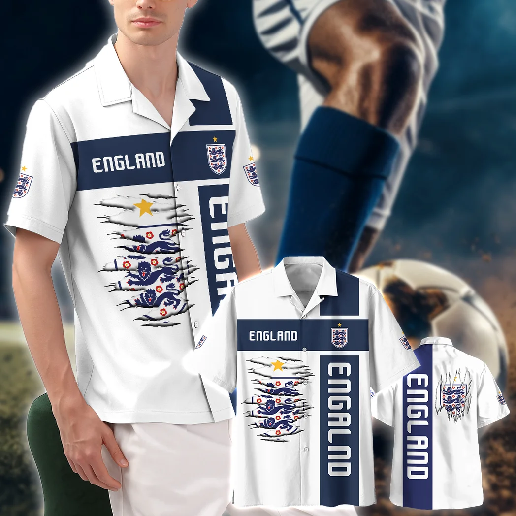 England Hawaiian Shirt FIFA World Cup 26 Limited Edition, Sport Culture Button Shirt HVN1588EN