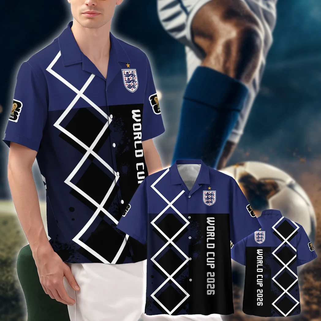 England Hawaiian Shirt FIFA World Cup 26 Limited Edition, Sport Culture Button Shirt HVN1589EN
