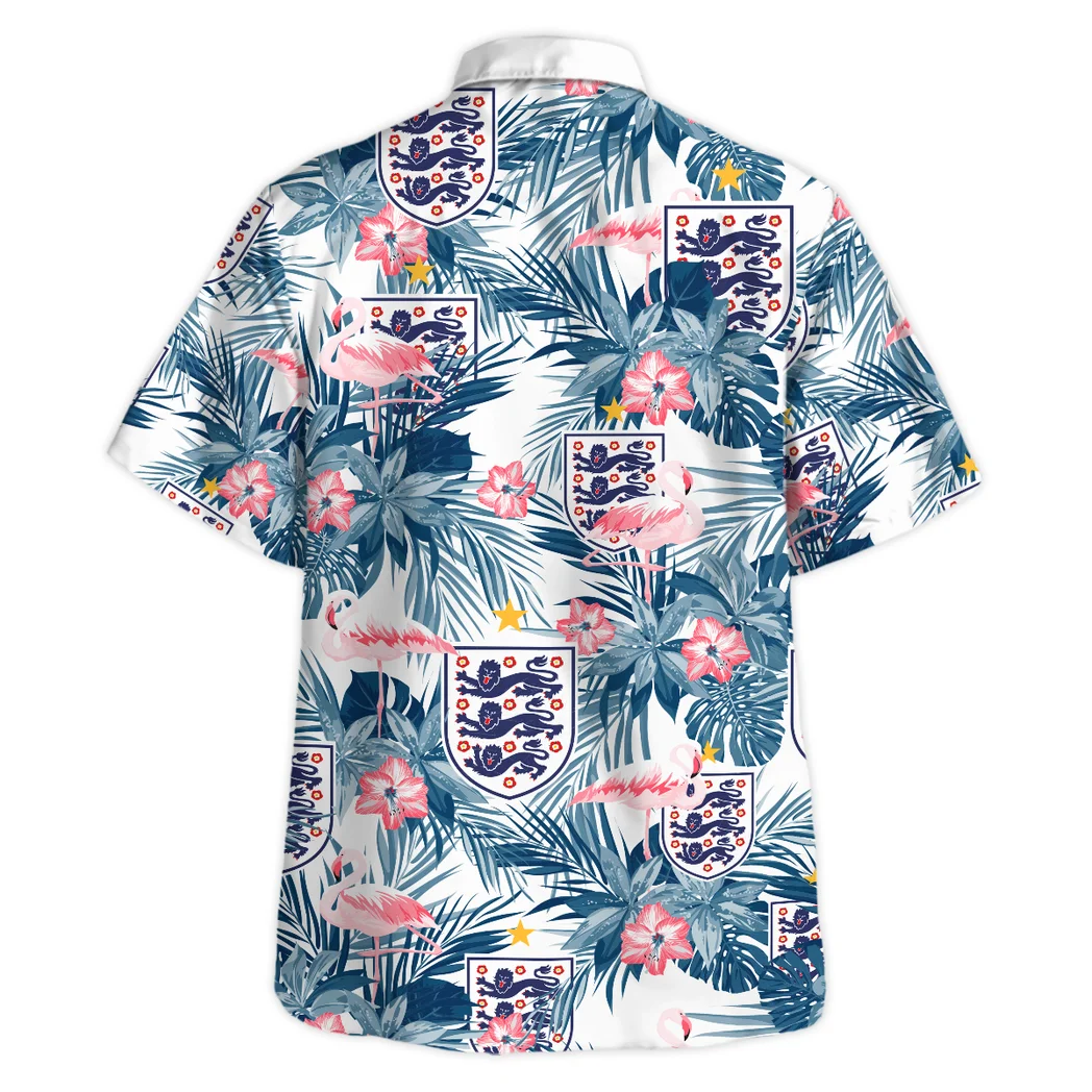 England Hawaiian Shirt FIFA World Cup 26 Tropical Style, Summer Match Button Shirt HVN1587EN