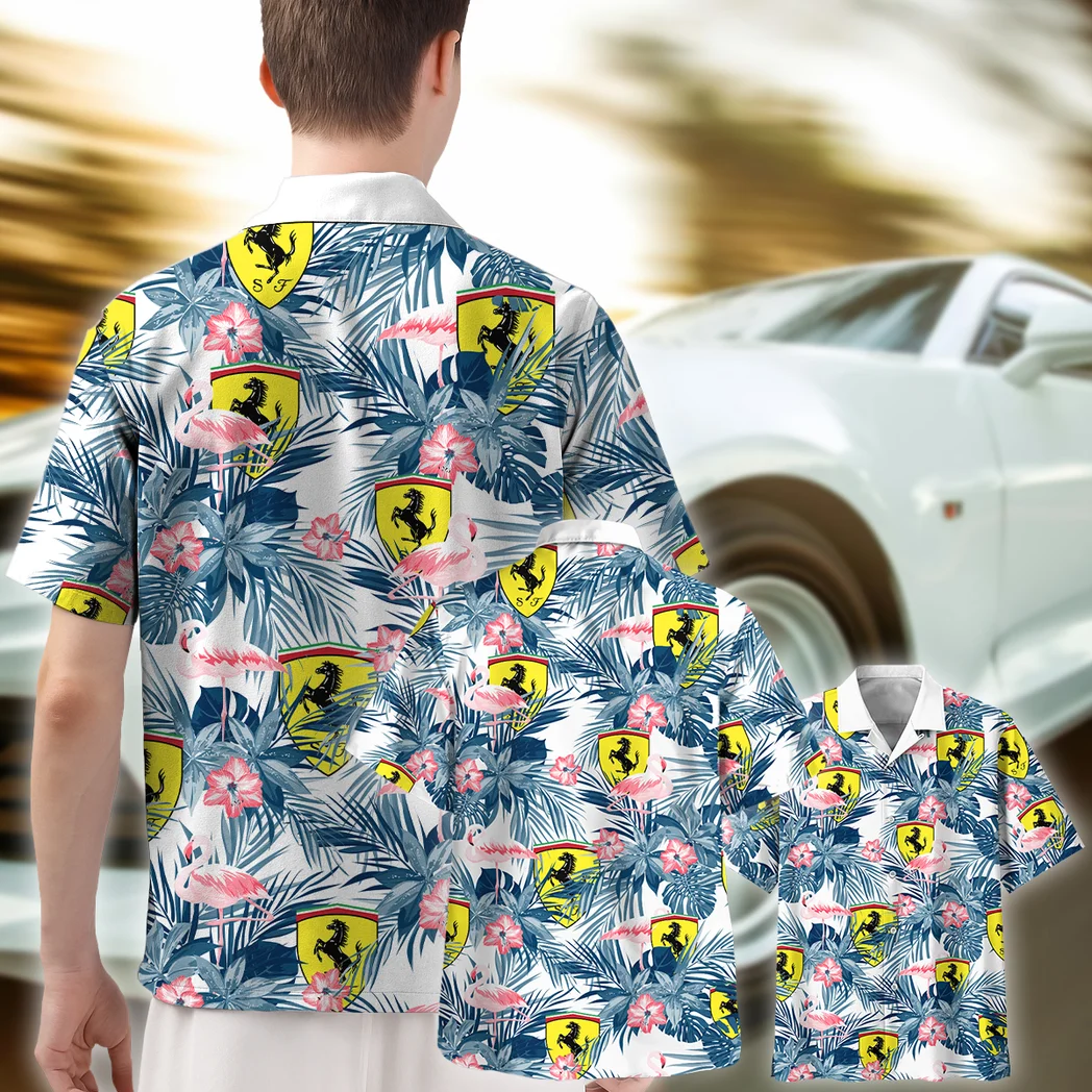 Ferrari Hawaiian Shirt All Over Print, Drift-Ready Button Shirt HVN1537FE
