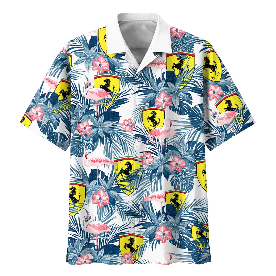 Ferrari Hawaiian Shirt All Over Print, Drift-Ready Button Shirt HVN1537FE