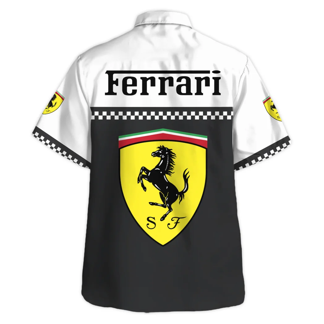Ferrari Hawaiian Shirt, Custom Garage Button Shirt HVN1385FE