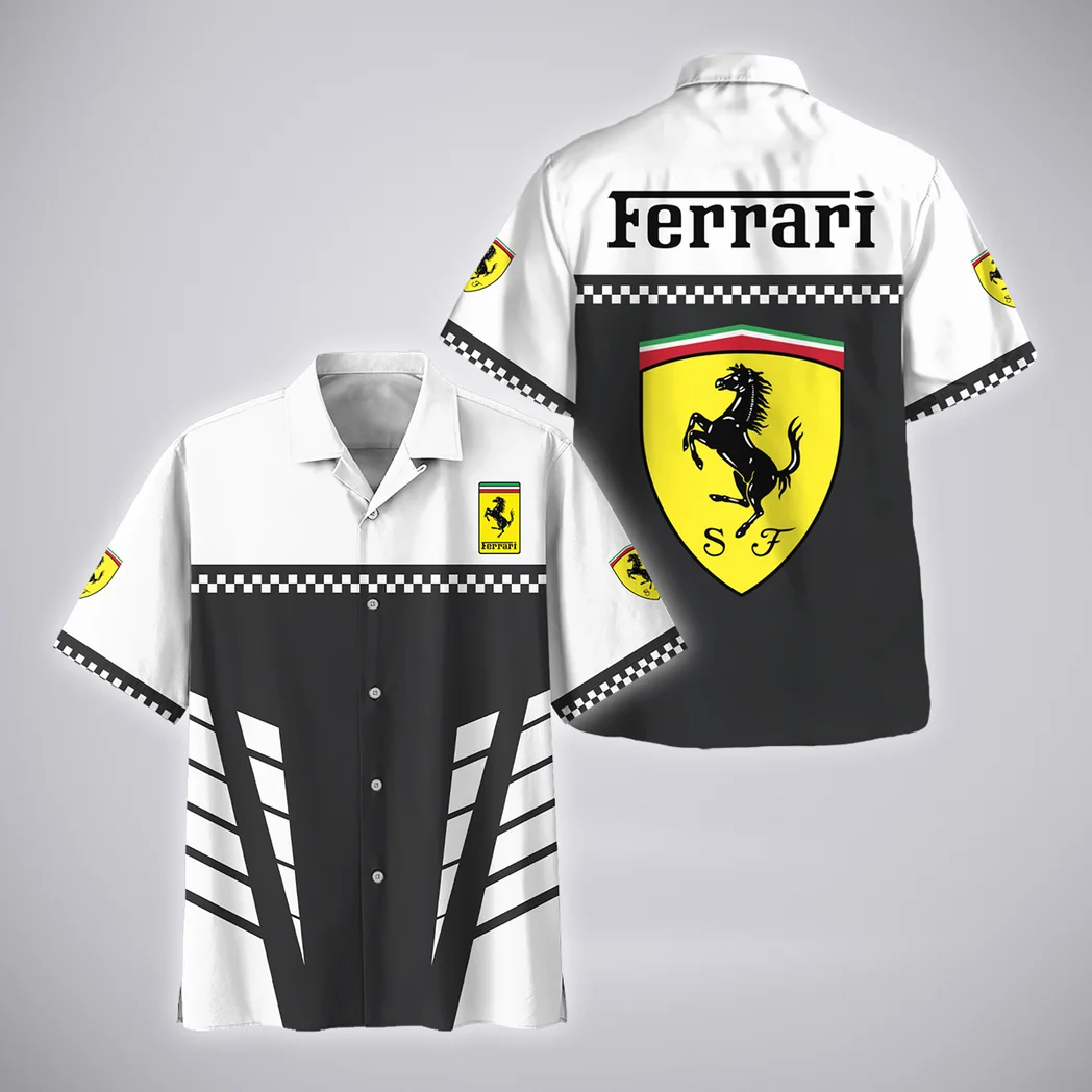 Ferrari Hawaiian Shirt, Custom Garage Button Shirt HVN1385FE