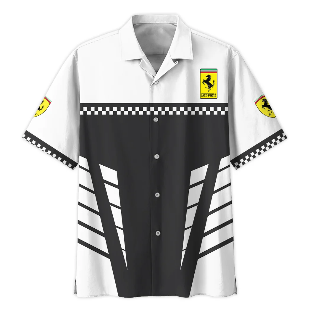 Ferrari Hawaiian Shirt, Custom Garage Button Shirt HVN1385FE
