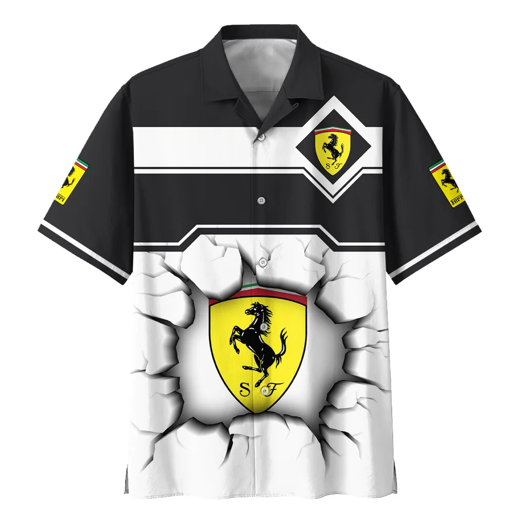 Ferrari Hawaiian Shirt, Summer Garage Button Shirt HVN1400FE