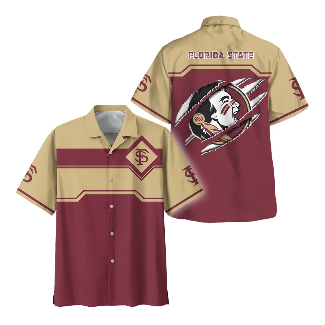 Florida State Seminoles Hawaiian Shirt Logo Print, Celebration Style Button Shirt HVN1469FS