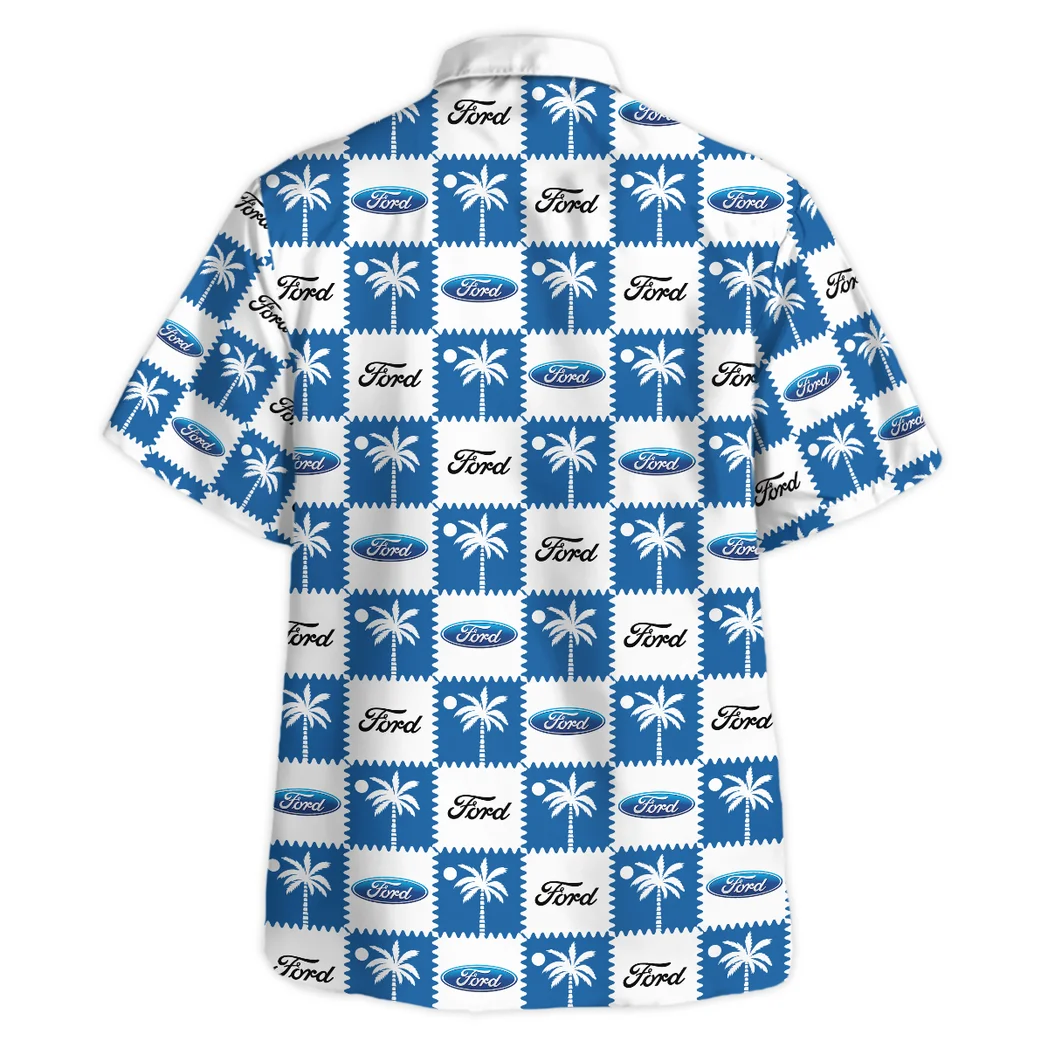 Ford Hawaiian Shirt Logo Exclusive, Custom Garage Button Shirt HVN1540FO