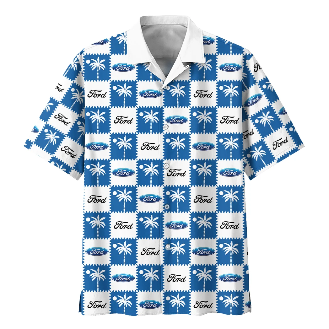 Ford Hawaiian Shirt Logo Exclusive, Custom Garage Button Shirt HVN1540FO