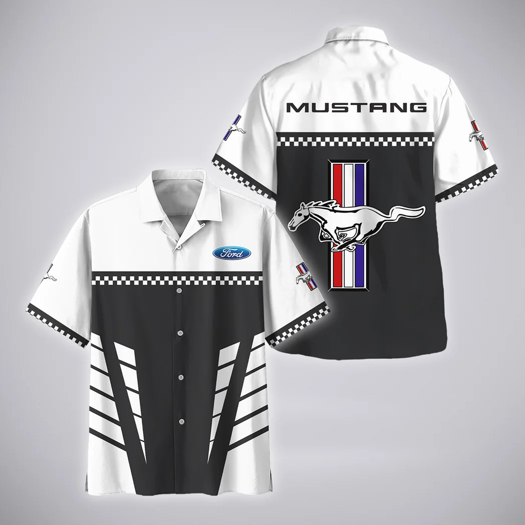 Ford Mustang Hawaiian Shirt, Car Meet Button Shirt HVN1385FM