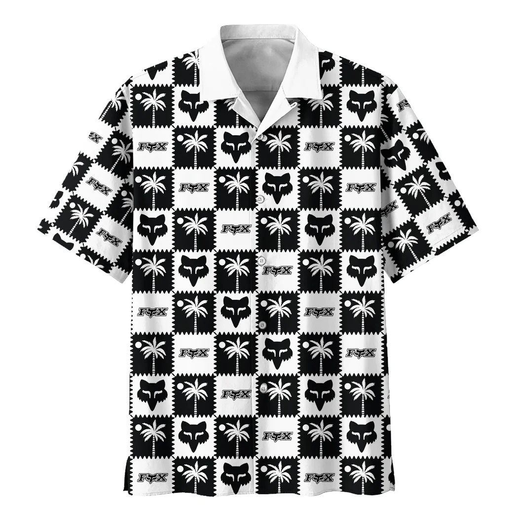 Fox Racing Hawaiian Shirt Logo Exclusive, Engine Lover Button Shirt HVN1540FR
