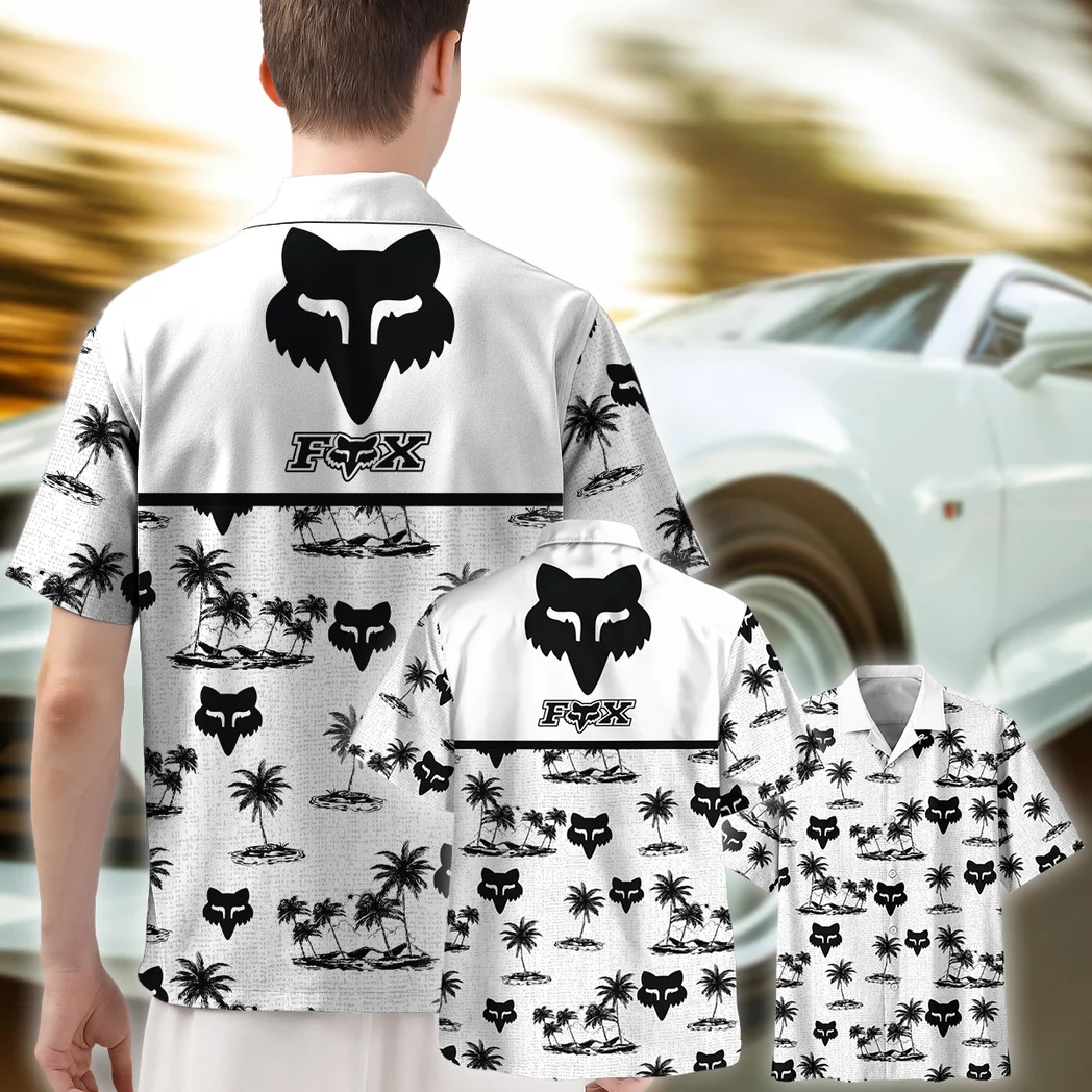 Fox Racing Hawaiian Shirt Tropical Style, Drift-Ready Button Shirt HVN1536FR