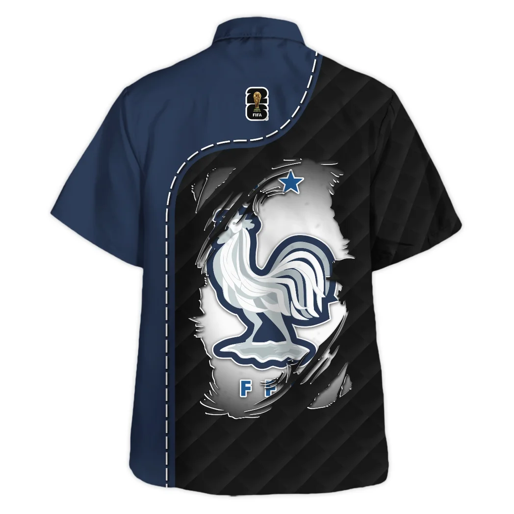 France Hawaiian Shirt FIFA World Cup 26 Limited Edition, Bold Supporter Button Shirt HVN1584FR