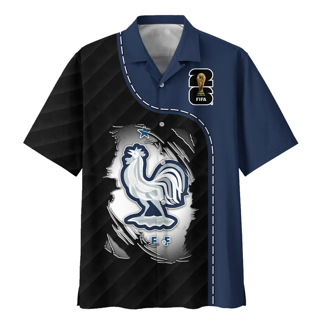 France Hawaiian Shirt FIFA World Cup 26 Limited Edition, Bold Supporter Button Shirt HVN1584FR