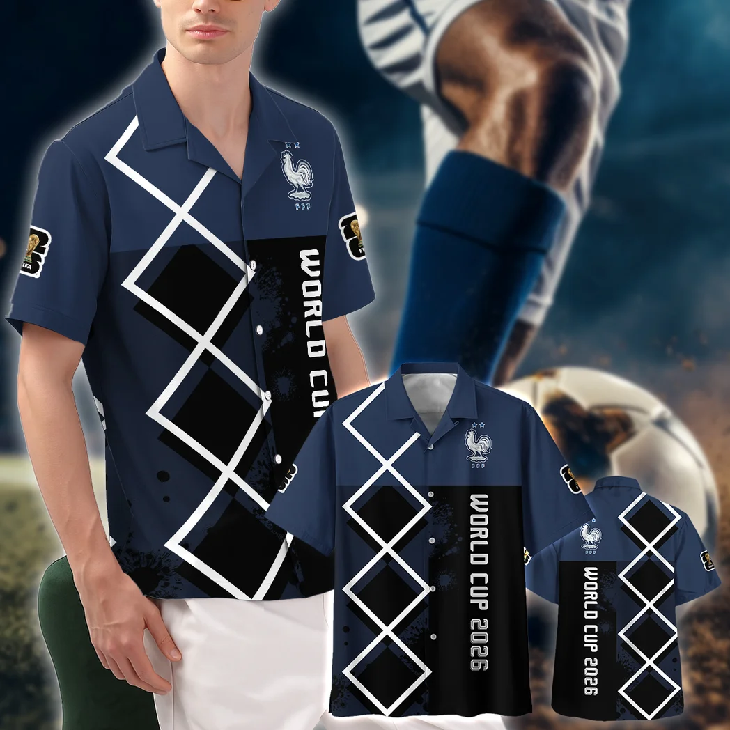 France Hawaiian Shirt FIFA World Cup 26 Limited Edition, Classic Fan Button Shirt HVN1589FR