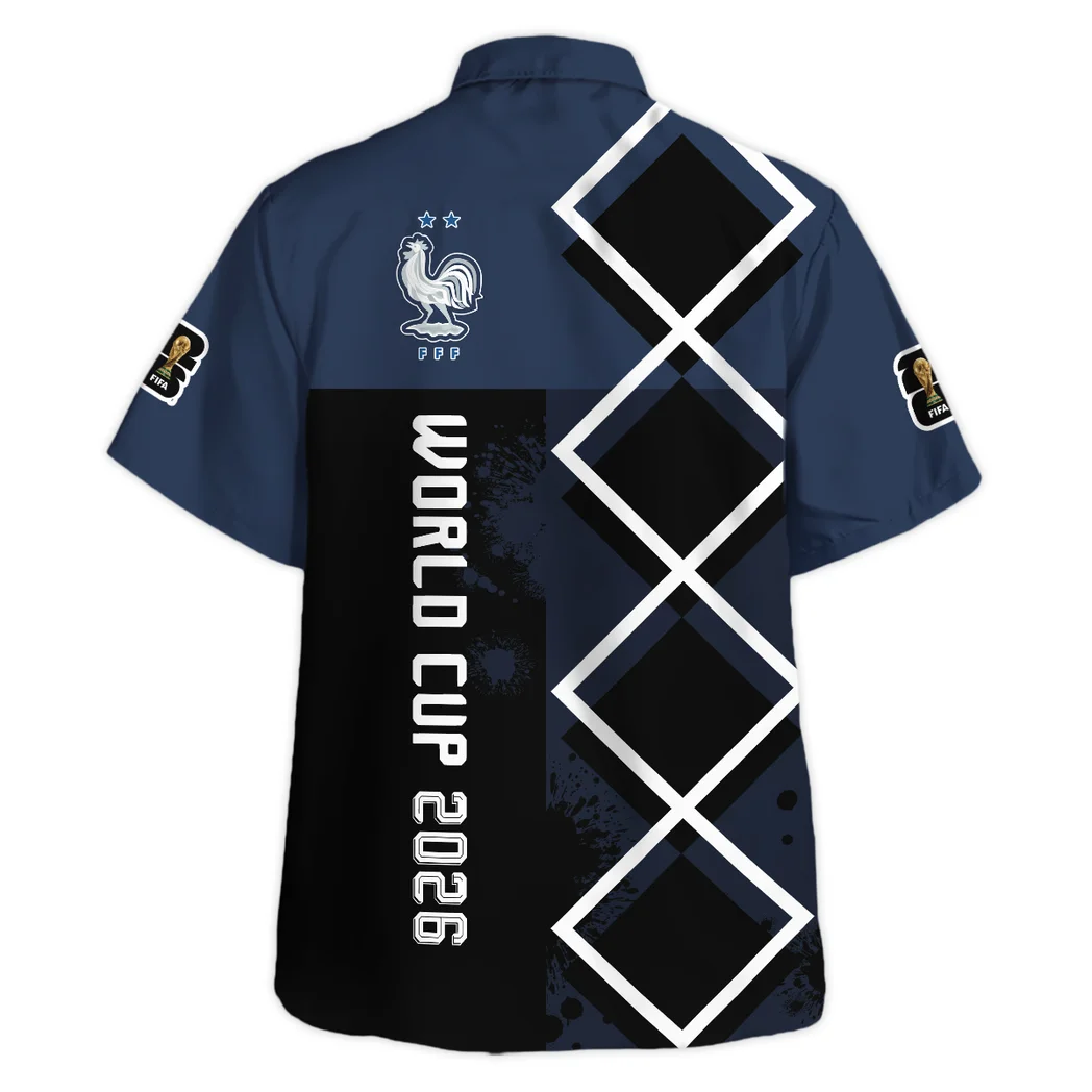 France Hawaiian Shirt FIFA World Cup 26 Limited Edition, Classic Fan Button Shirt HVN1589FR
