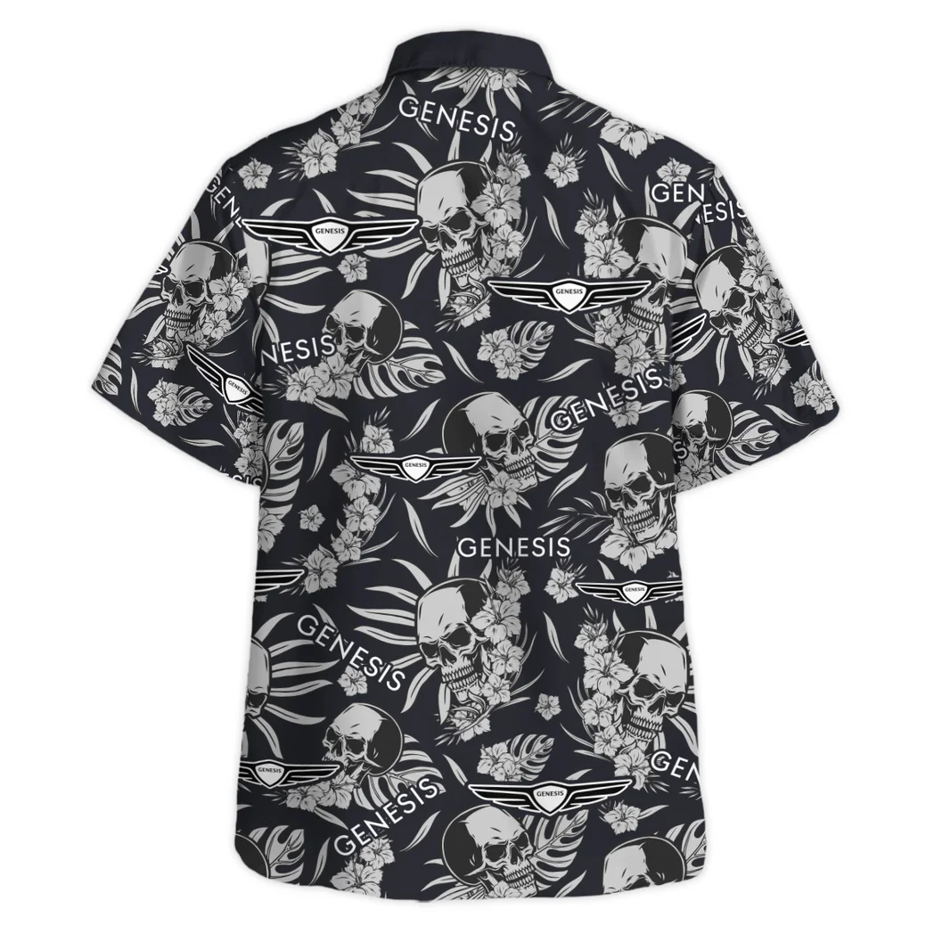Genesis Hawaiian Shirt Skull Design, Custom Ride Button Shirt HVN1535GE