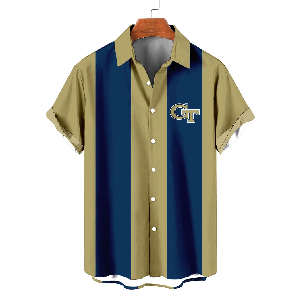 Georgia Tech Yellow Jackets Hawaiian Shirt, Tailgate Vibe Button Shirt NCAA33