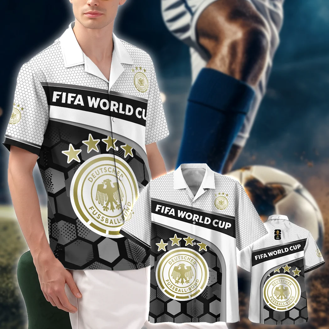 Germany FIFA World Cup 2026 Hawaiian Shirt, Bold Spirit Button Shirt HVN1565GE