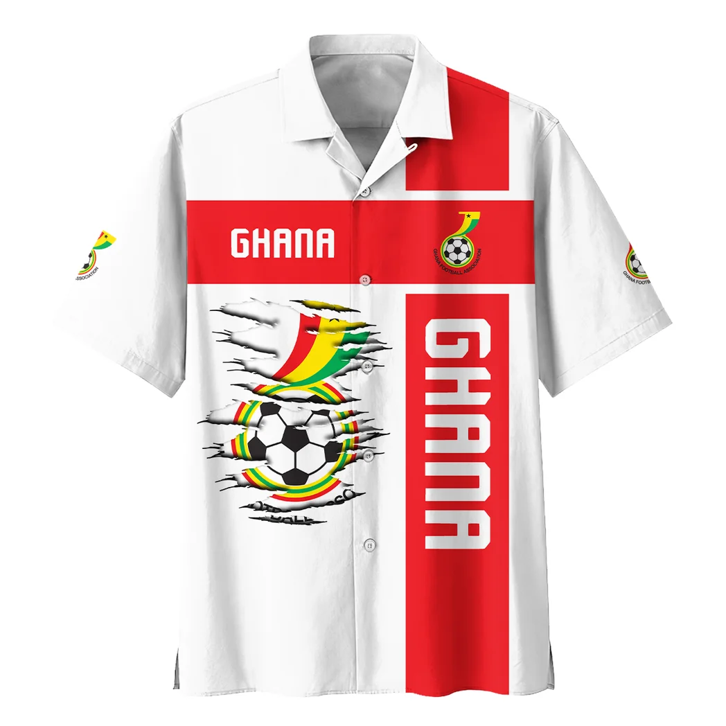 Ghana Hawaiian Shirt FIFA World Cup 26 Limited Edition, Tropical Supporter Button Shirt HVN1588GH
