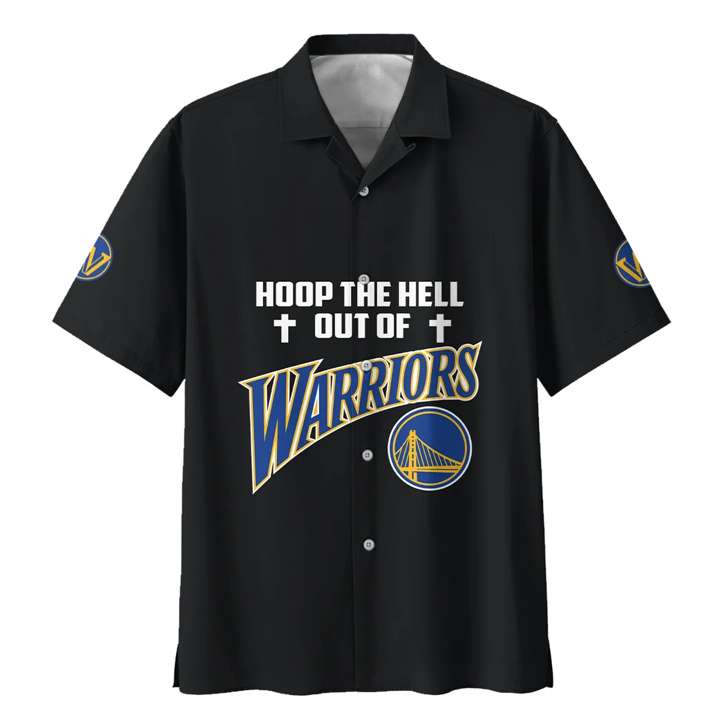 Golden State Warriors Hawaiian Shirt Logo Print, Everyday Fan Button Shirt HVN1532GSW