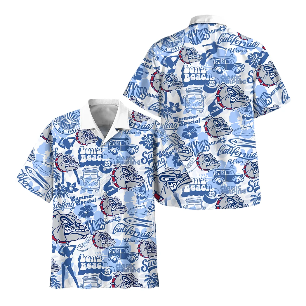Gonzaga Bulldogs Hawaiian Shirt Logo Print, Sport Passion Button Shirt HVN1467GO