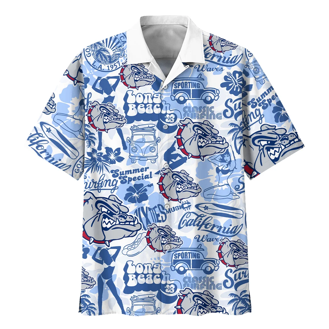 Gonzaga Bulldogs Hawaiian Shirt Logo Print, Sport Passion Button Shirt HVN1467GO