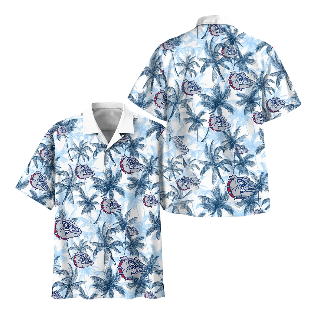 Gonzaga Bulldogs Hawaiian Shirt Logo Print, Tailgate Vibe Button Shirt HVN1468GO