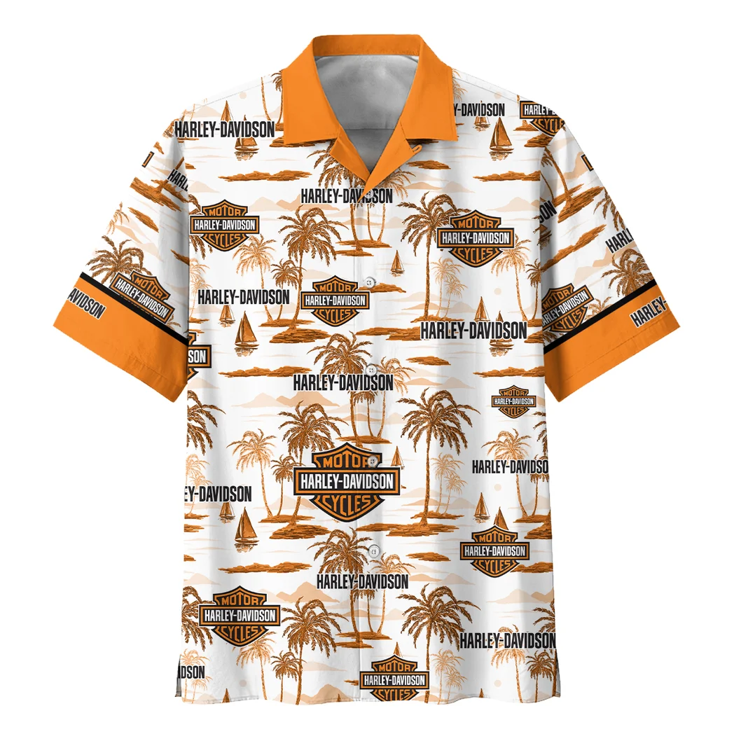 Harley Davidson Hawaiian Shirt Exclusive Logo, Custom Garage Button Shirt HVN1534HD
