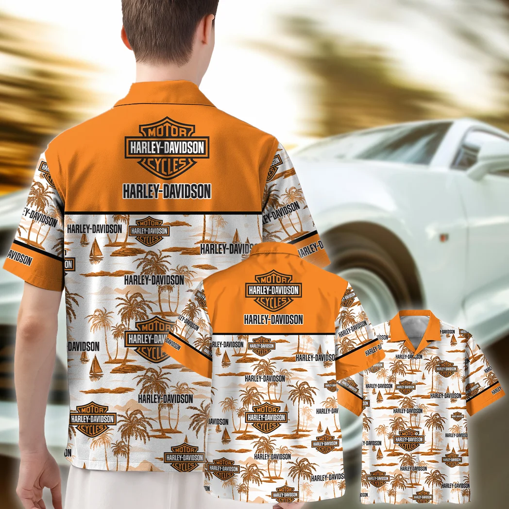 Harley Davidson Hawaiian Shirt Exclusive Logo, Custom Garage Button Shirt HVN1534HD