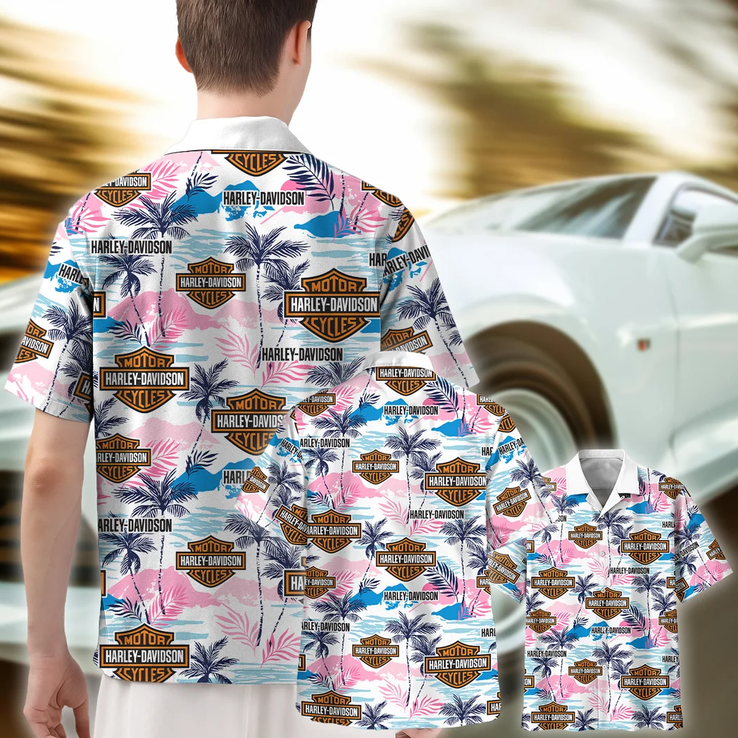 Harley Davidson Hawaiian Shirt Logo Print, Retro Driver Button Shirt HVN1538HD