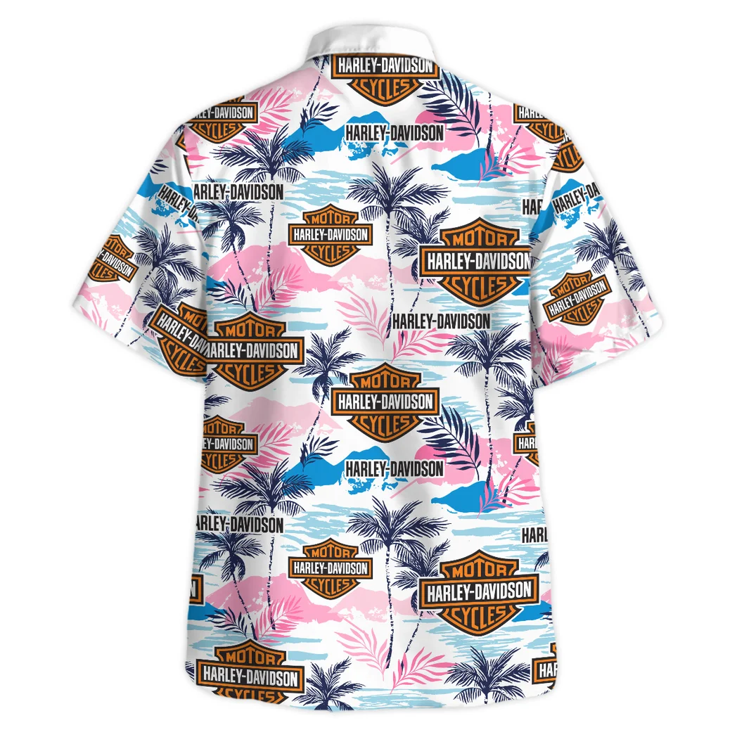 Harley Davidson Hawaiian Shirt Logo Print, Retro Driver Button Shirt HVN1538HD