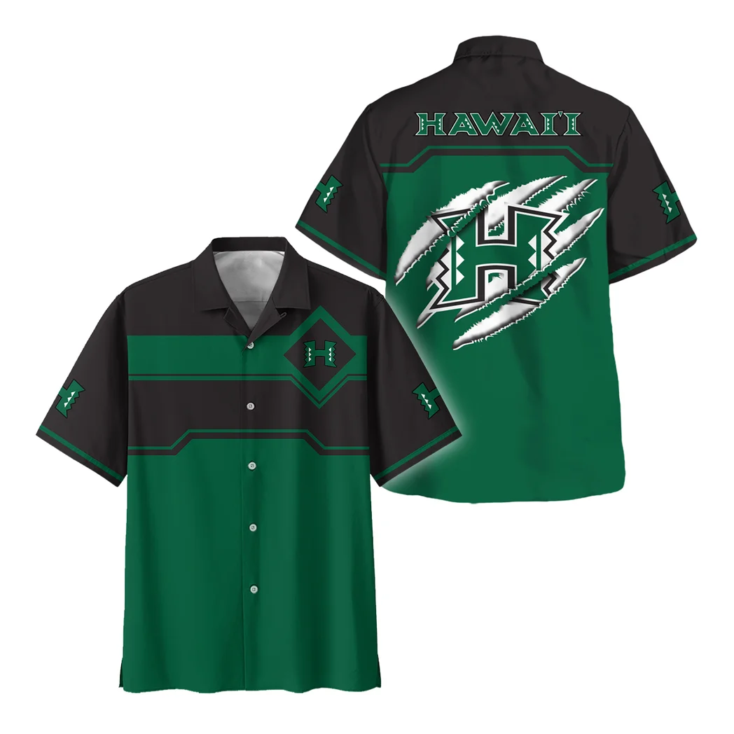 Hawaii Rainbow Warriors Hawaiian Shirt Logo Print, Sport Culture Button Shirt HVN1469HR