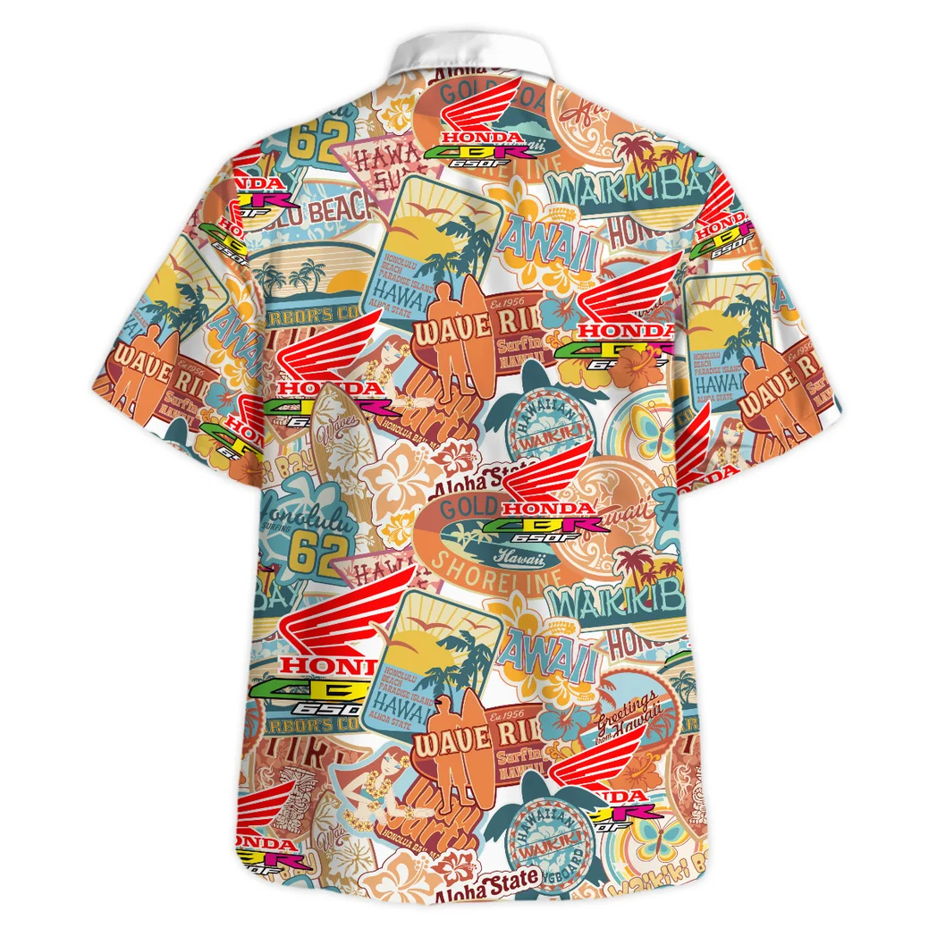 Honda Cbr Hawaiian Shirt Exclusive Logo, Road Life Button Shirt HVN1539HC