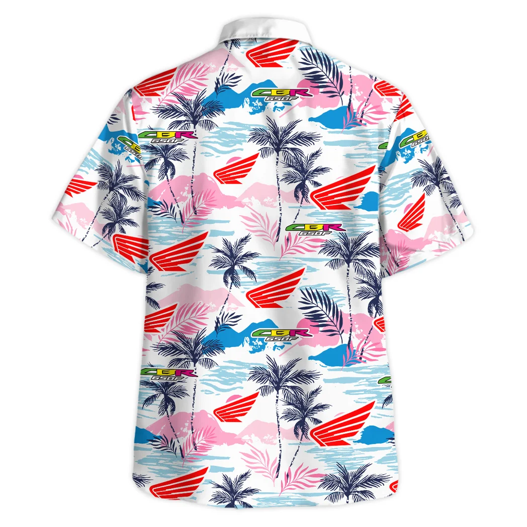 Honda Cbr Hawaiian Shirt Logo Print, Custom Ride Button Shirt HVN1538HC