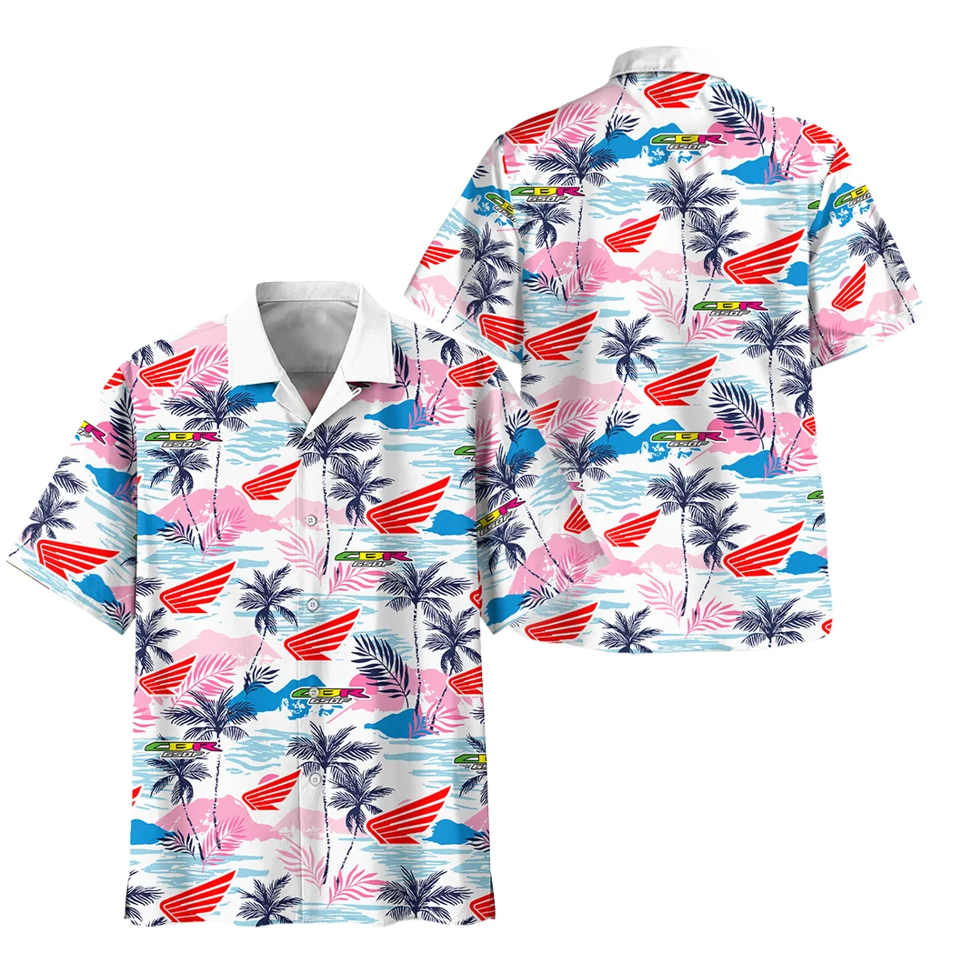 Honda Cbr Hawaiian Shirt Logo Print, Custom Ride Button Shirt HVN1538HC