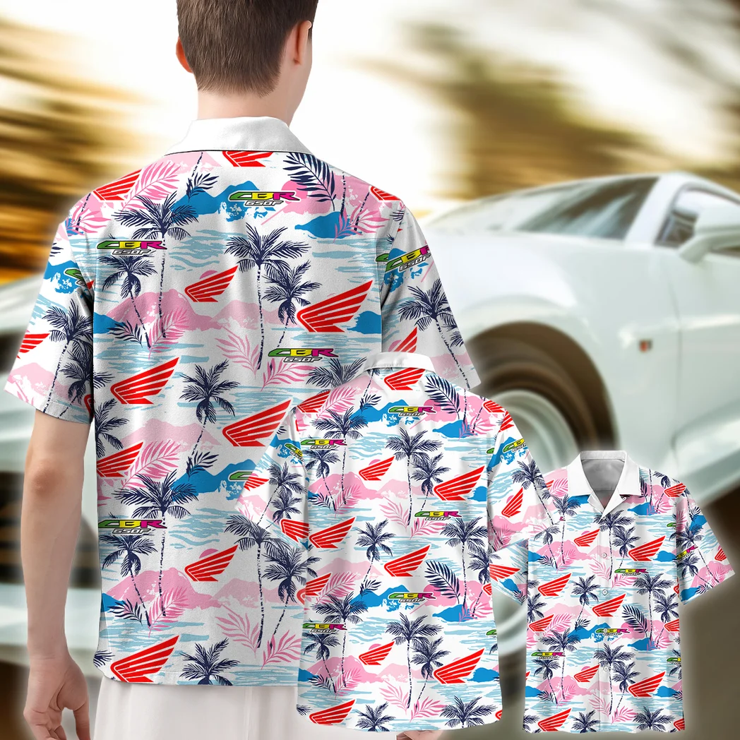 Honda Cbr Hawaiian Shirt Logo Print, Custom Ride Button Shirt HVN1538HC