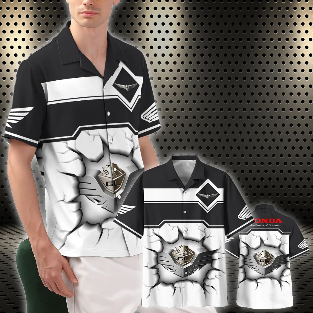 Honda Gold Wing Hawaiian Shirt, Road Life Button Shirt HVN1400HG