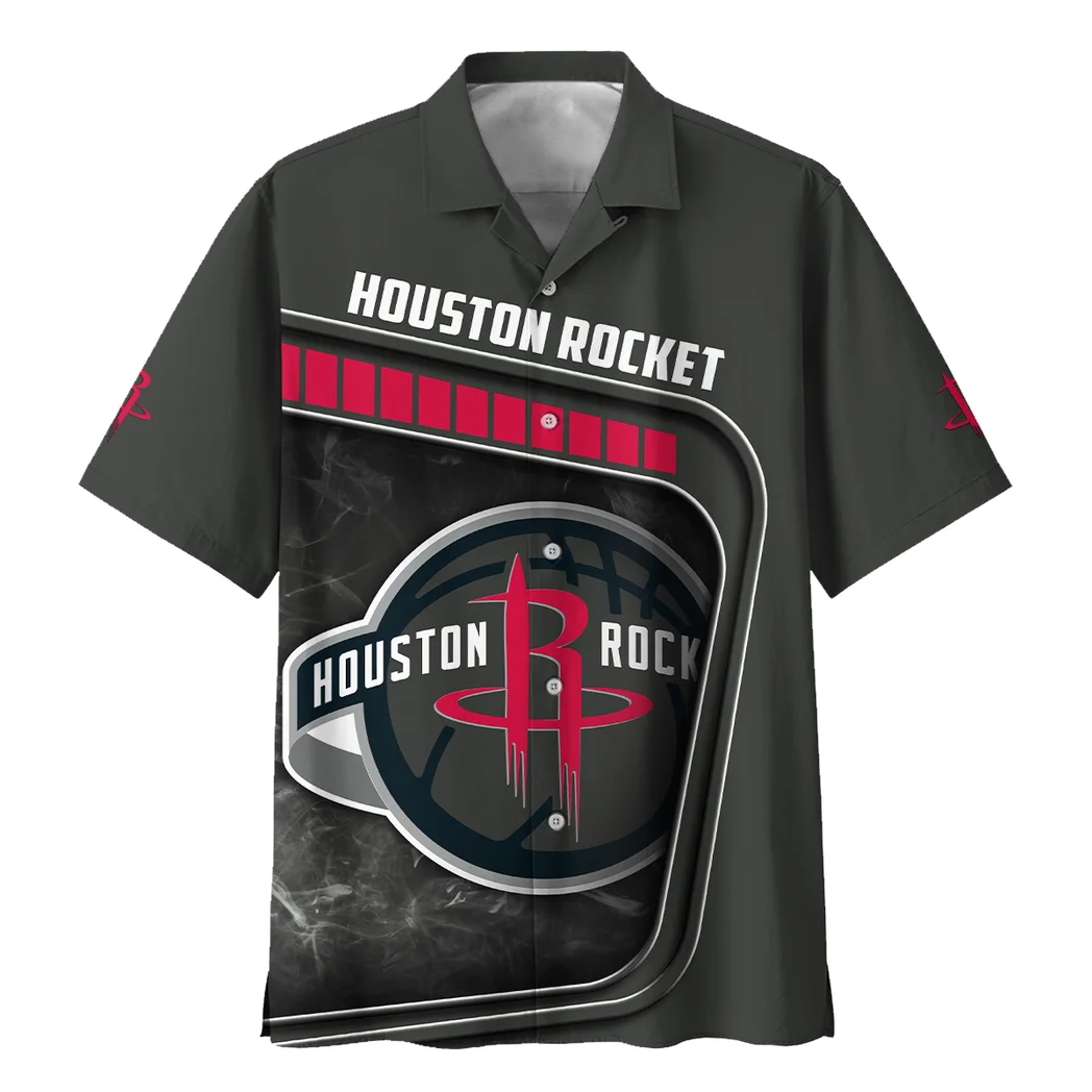Houston Rockets Hawaiian Shirt Excluisve Logo, Tailgate Vibe Button Shirt HVN1527HR