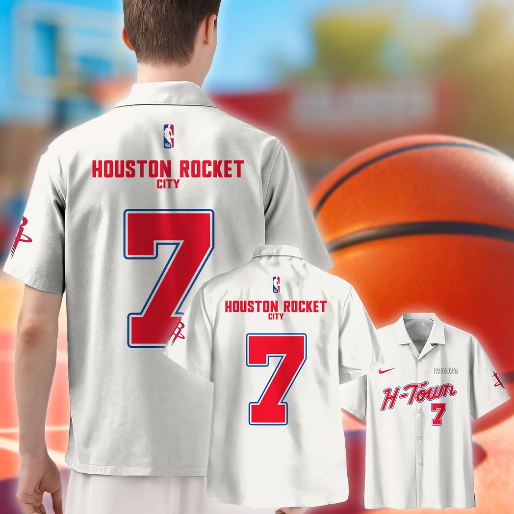 Houston Rockets Hawaiian Shirt Exclusive Logo, Classic Fan Button Shirt HVN1533HR