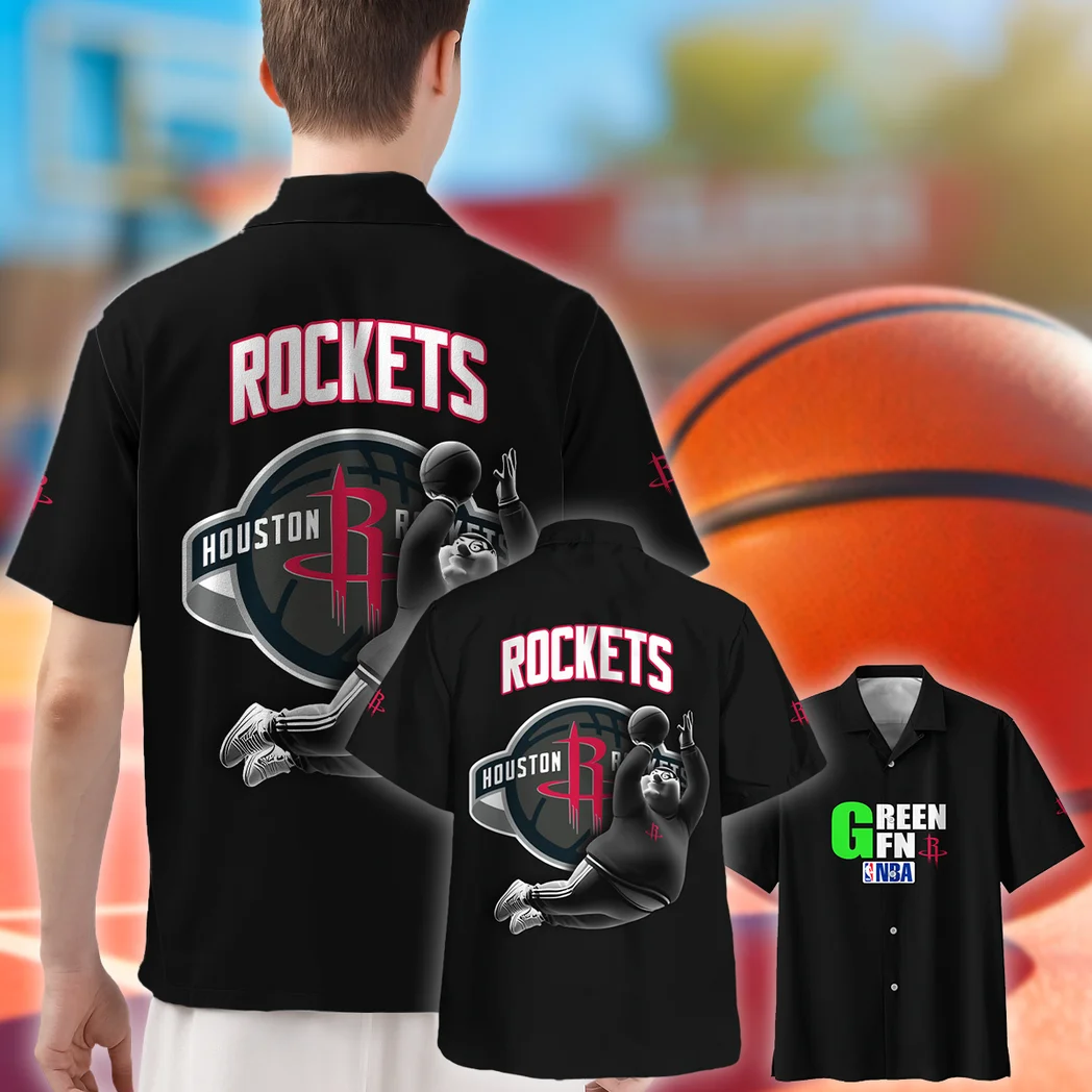 Houston Rockets Hawaiian Shirt Exclusive Logo, Everyday Spirit Button Shirt HVN1530HR