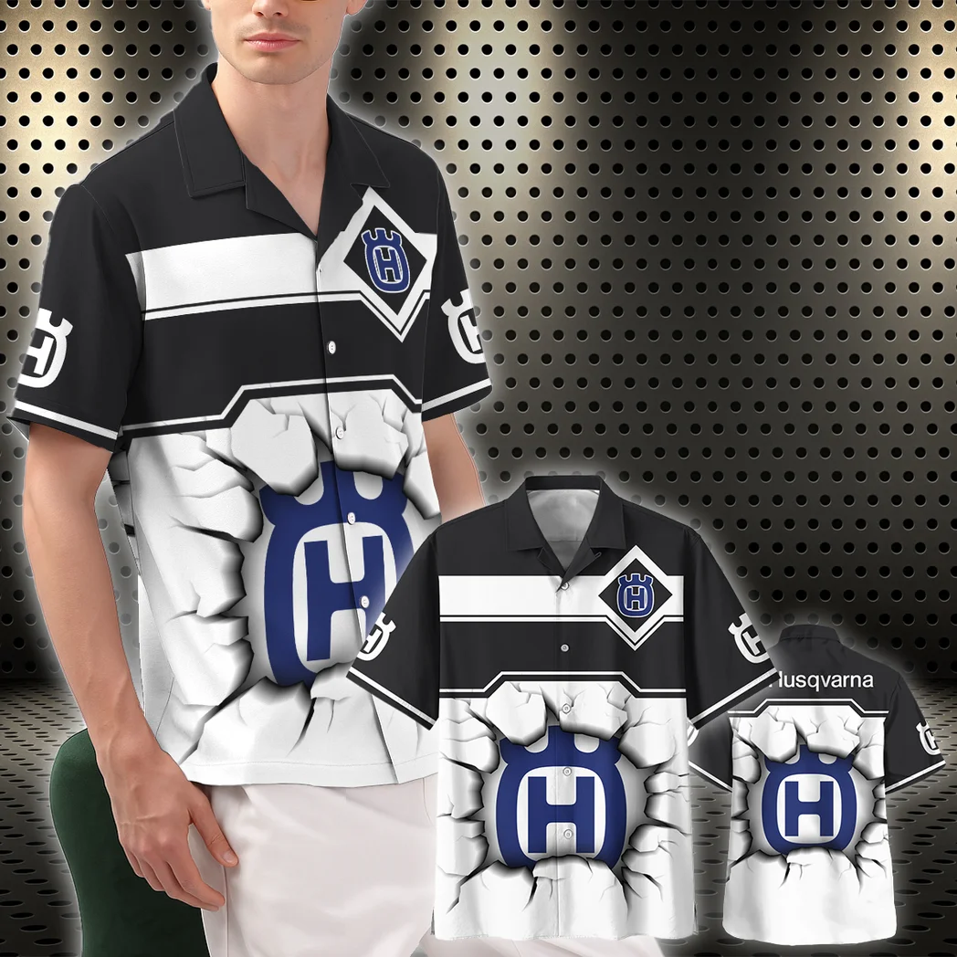 Husqvarna Hawaiian Shirt, Car Meet Button Shirt HVN1400HU