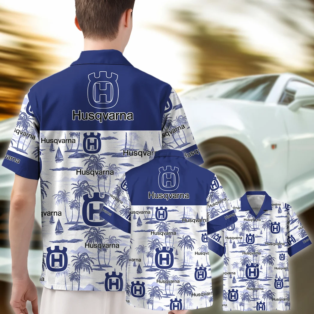 Husqvarna Hawaiian Shirt Exclusive Logo, Drift-Ready Button Shirt HVN1534HU
