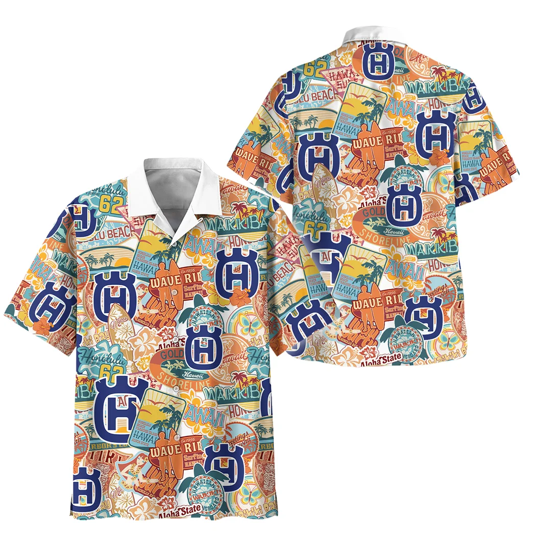 Husqvarna Hawaiian Shirt Exclusive Logo, Drift-Ready Button Shirt HVN1539HU